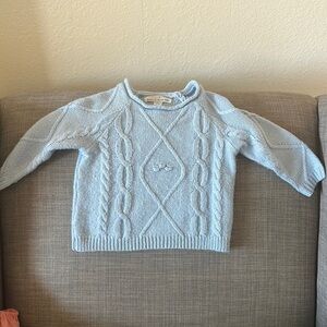 Baileys blossoms baby blue knitted sweater 3-6 months
